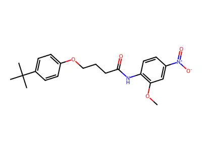 4-(4-tert-butylphenoxy)-N-(2-methoxy-4-nitrophenyl)butanamide structure