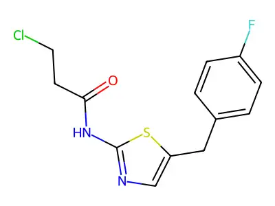 3-chloro-N-[5-(4-fluorobenzyl)-1,3-thiazol-2-yl]propanamide structure
