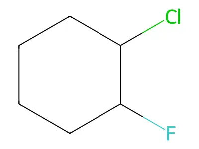 (1R,2R)-1-chloro-2-fluorocyclohexane structure