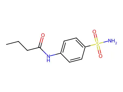 N-(4-sulfamoylphenyl)butanamide structure