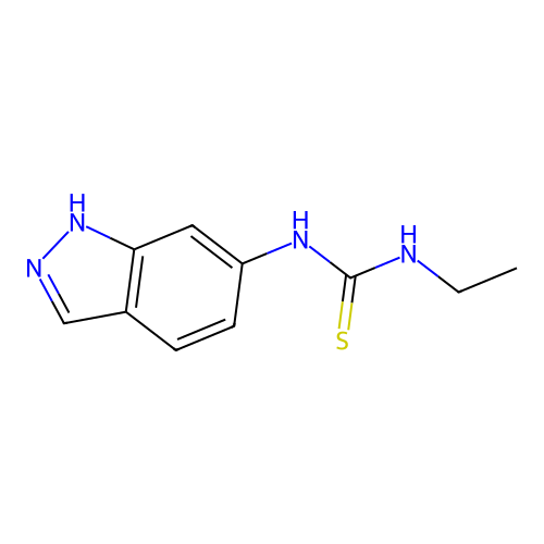 1-ethyl-3-(1H-indazol-6-yl)thiourea structure