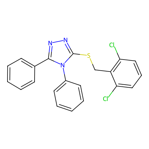 3-[(2,6-Dichlorophenyl)methylthio]-4,5-diphenyl-1,2,4-triazole structure