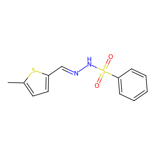 N'-[(E)-(5-methylthiophen-2-yl)methylidene]benzenesulfonohydrazide structure