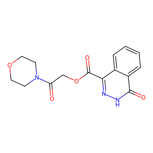2-(Morpholin-4-yl)-2-oxoethyl 4-oxo-3,4-dihydrophthalazine-1-carboxylate structure