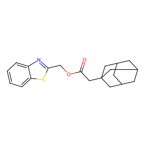 1,3-Benzothiazol-2-ylmethyl 2-(1-adamantyl)acetate structure