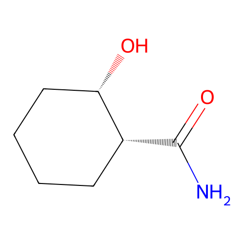 cis-2-Hydroxycyclohexanecarboxamide structure