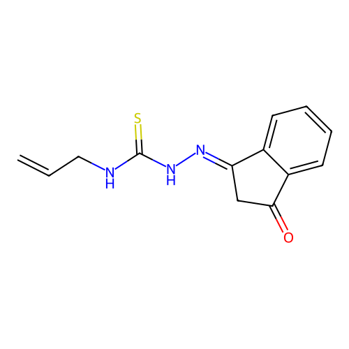 1-allyl-3-[(E)-(3-oxoindan-1-ylidene)amino]thiourea structure