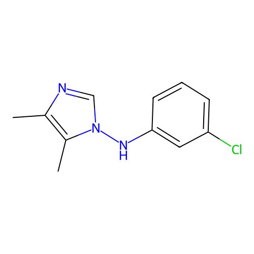 N-(3-chlorophenyl)-4,5-dimethyl-imidazol-1-amine structure