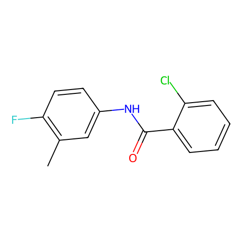 2-chloro-N-(4-fluoro-3-methylphenyl)benzamide structure