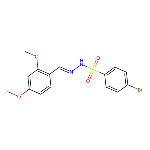 4-bromo-N'-[(E)-(2,4-dimethoxyphenyl)methylidene]benzenesulfonohydrazide structure