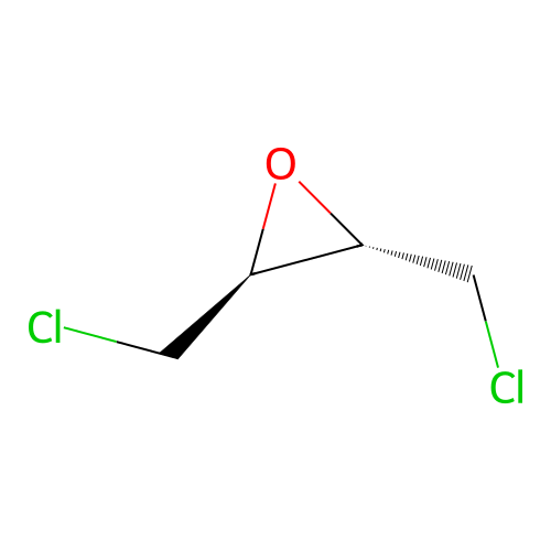 Oxirane, 2,3-bis(chloromethyl)-, trans- structure