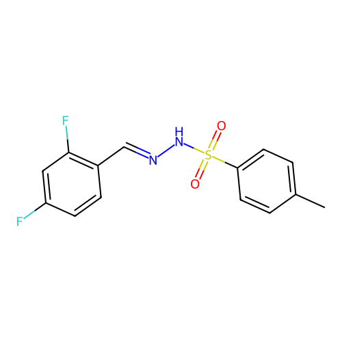 N'-(2,4-Difluorobenzylidene)-4-methylbenzenesulfonohydrazide structure