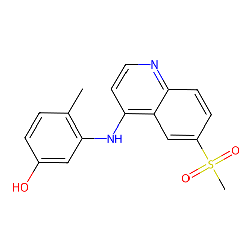 4-Methyl-3-{[6-(Methylsulfonyl)quinolin-4-Yl]amino}phenol structure