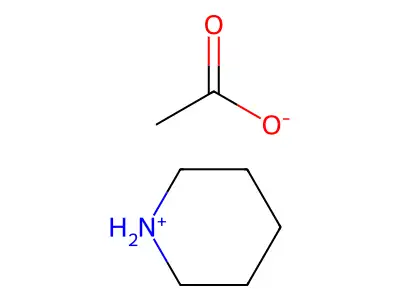 Piperidinium acetate structure