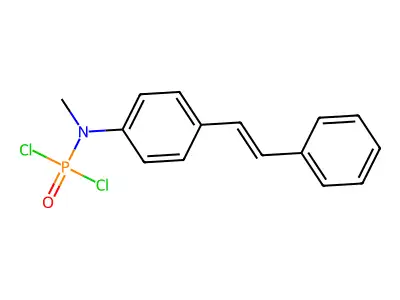 N-dichlorophosphoryl-N-methyl-4-(2-phenylethenyl)aniline structure