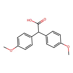 Benzeneacetic acid, 4-methoxy-alpha-(4-methoxyphenyl)- structure
