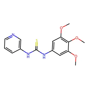 N-3-pyridinyl-N'-(3,4,5-trimethoxyphenyl)thiourea structure