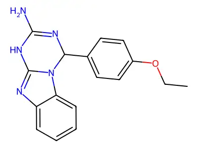 4-(4-Ethoxyphenyl)-1,4-dihydro[1,3,5]triazino[1,2-a]benzimidazol-2-amine structure