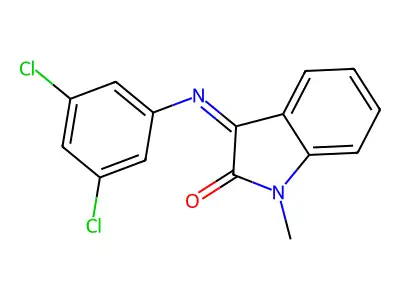 3-((3,5-Dichlorophenyl)imino)-1-methylindolin-2-one structure