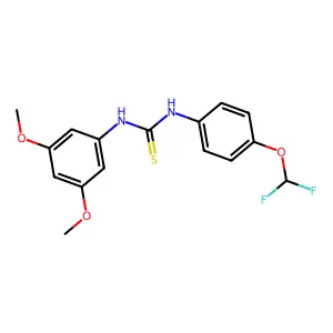 1-[4-(Difluoromethoxy)phenyl]-3-(3,5-dimethoxyphenyl)thiourea structure