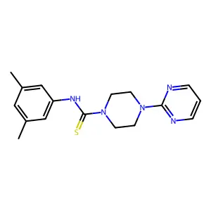 N-(3,5-dimethylphenyl)-4-(2-pyrimidinyl)-1-piperazinecarbothioamide structure