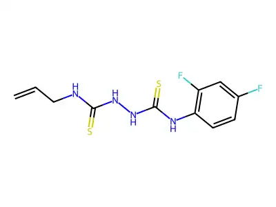 1-(2,4-Difluorophenyl)-3-(prop-2-enylcarbamothioylamino)thiourea structure