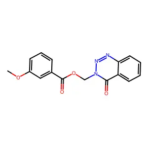 (4-Oxo-1,2,3-benzotriazin-3-yl)methyl 3-methoxybenzoate structure