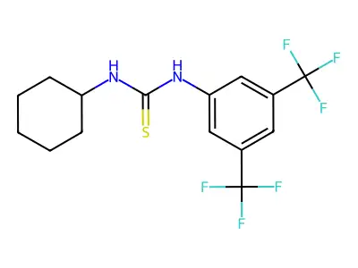 1-[3,5-Bis(trifluoromethyl)phenyl]-3-cyclohexylthiourea structure