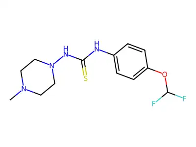 1-[4-(Difluoromethoxy)phenyl]-3-(4-methylpiperazin-1-yl)thiourea structure
