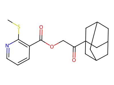 2-(Adamantan-1-yl)-2-oxoethyl 2-(methylthio)nicotinate structure