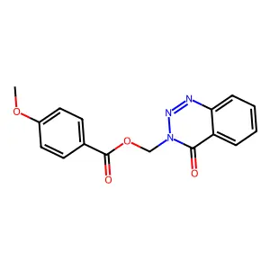 (4-Oxo-1,2,3-benzotriazin-3-yl)methyl 4-methoxybenzoate structure