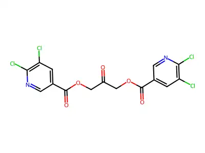[3-(5,6-dichloropyridine-3-carbonyl)oxy-2-oxo-propyl] 5,6-dichloropyridine-3-carboxylate structure