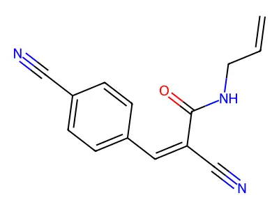 (Z)-2-Cyano-3-(4-cyanophenyl)-N-prop-2-enylprop-2-enamide structure