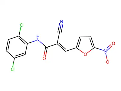 2-cyano-N-(2,5-dichlorophenyl)-3-(5-nitrofuran-2-yl)prop-2-enamide structure