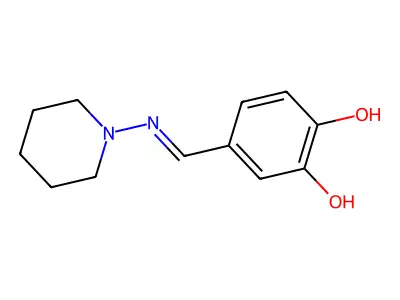 1,2-Benzenediol, 4-[(1-piperidinylimino)methyl]- structure