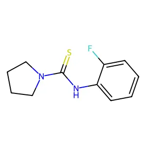 N-(2-fluorophenyl)pyrrolidine-1-carbothioamide structure
