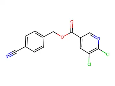 (4-Cyanophenyl)methyl 5,6-dichloropyridine-3-carboxylate structure