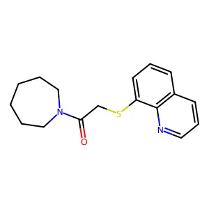 1-(Azepan-1-yl)-2-(quinolin-8-ylsulfanyl)ethanone structure