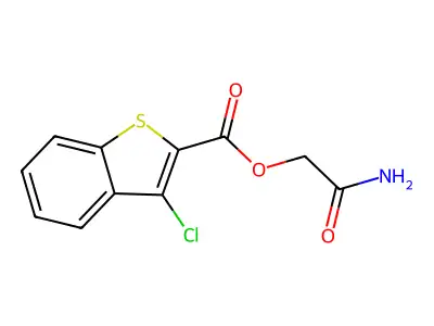 (2-Amino-2-oxoethyl) 3-chloro-1-benzothiophene-2-carboxylate structure