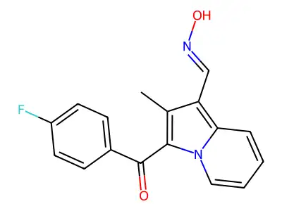 3-(4-Fluoro-benzoyl)-2-methyl-indolizine-1-carbaldehyde oxime structure