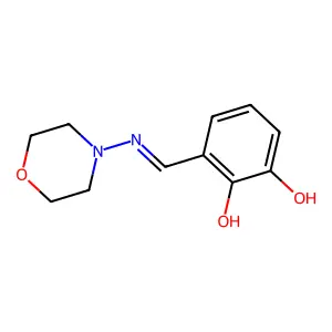 1,2-Benzenediol, 3-[(4-morpholinylimino)methyl]- structure