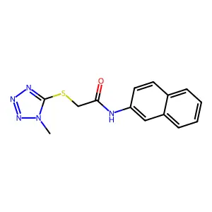 2-(1-methyltetrazol-5-yl)sulfanyl-N-naphthalen-2-ylacetamide structure