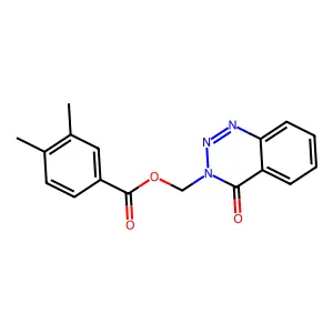 (4-Oxo-1,2,3-benzotriazin-3-yl)methyl 3,4-dimethylbenzoate structure