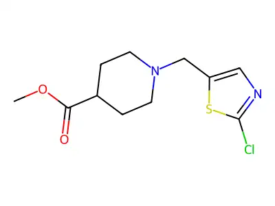 Methyl 1-[(2-chloro-1,3-thiazol-5-yl)methyl]-4-piperidinecarboxylate structure