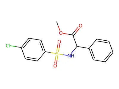 Methyl 2-{[(4-chlorophenyl)sulfonyl]amino}-2-phenylacetate structure