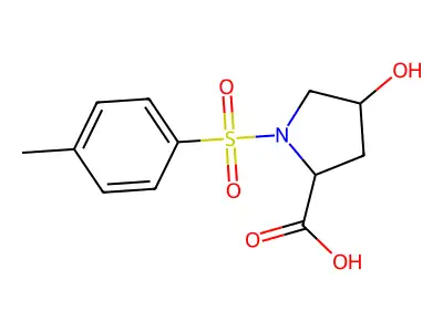 4-Hydroxy-1-[(4-methylphenyl)sulfonyl]-2-pyrrolidinecarboxylic acid structure