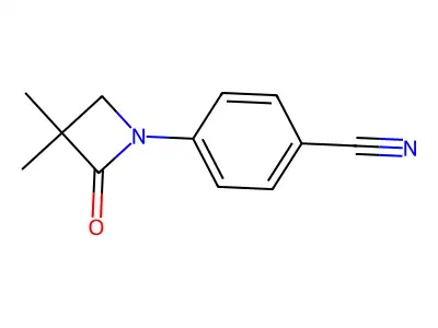 4-(3,3-Dimethyl-2-oxoazetidin-1-yl)benzonitrile structure