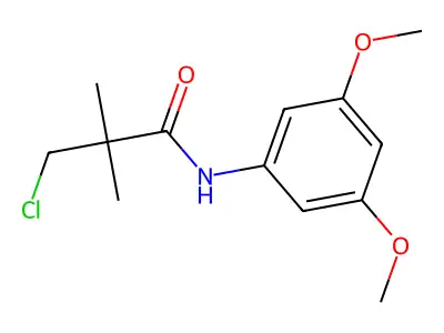 3-chloro-N-(3,5-dimethoxyphenyl)-2,2-dimethylpropanamide structure
