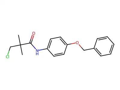 N-[4-(benzyloxy)phenyl]-3-chloro-2,2-dimethylpropanamide structure