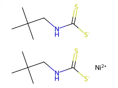 Bis({[(2,2-dimethylpropyl)carbamothioyl]sulfanyl})nickel structure
